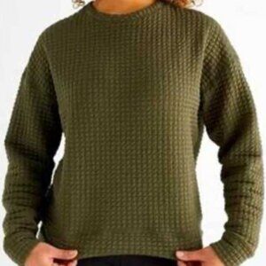 NOBULL Quilted Crewneck Sweatshirt - Olive